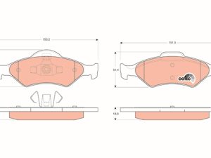 Set placute frana TRW GDB1418 – FORD | AutoRival