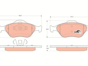 Set placute frana TRW GDB1419 – FORD | AutoRival