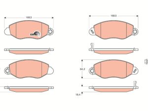 Set placute frana TRW GDB1461 – FORD | AutoRival