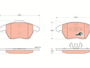 Set placute frana TRW GDB1605 – FORD | AutoRival