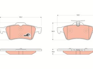 Set placute frana TRW GDB1621 – FORD | AutoRival