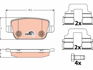 Set placute frana TRW GDB1732 – FORD | AutoRival