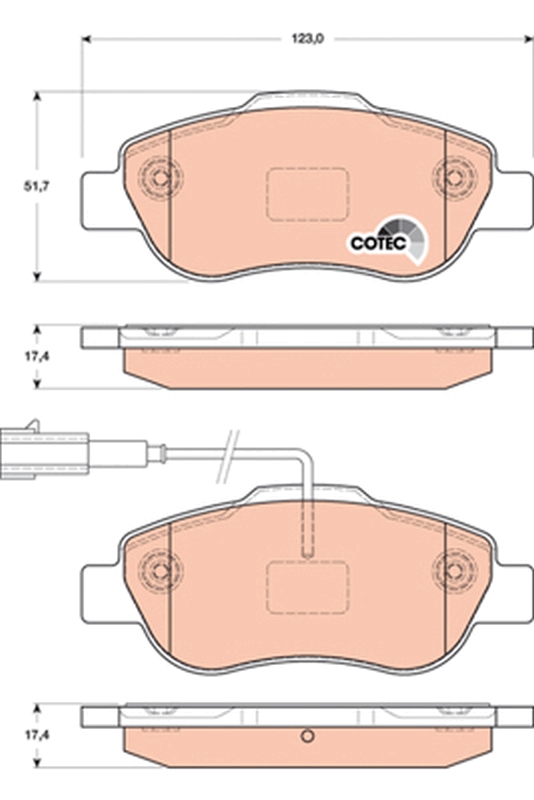 Set placute frana TRW GDB1746 – FORD | AutoRival