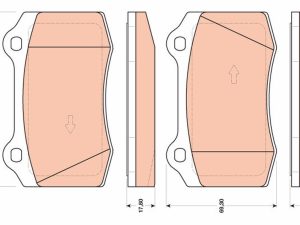 Set placute frana TRW GDB1772 – FORD | AutoRival