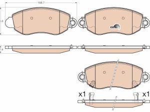 Set placute frana TRW GDB2006 – FORD | AutoRival