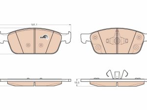 Set placute frana TRW GDB2009 – FORD | AutoRival