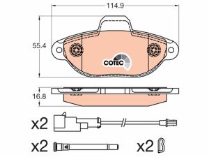 Set placute frana TRW GDB2041 – FORD | AutoRival