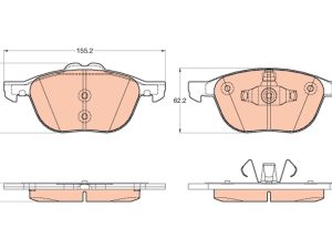 Set placute frana TRW GDB2043 – FORD | AutoRival