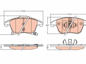 Set placute frana TRW GDB2092 – FORD | AutoRival