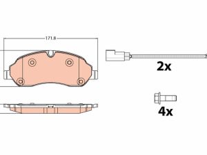 Set placute frana TRW GDB2117 – FORD | AutoRival