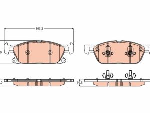 Set placute frana TRW GDB2167 – FORD | AutoRival