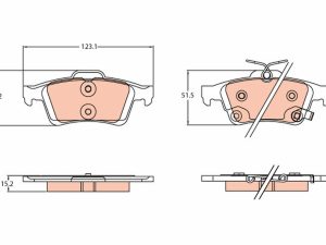 Set placute frana TRW GDB2178 – FORD | AutoRival