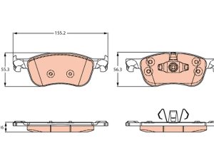 Set placute frana TRW GDB2261 – FORD | AutoRival