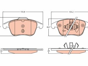 Set placute frana TRW GDB2307 – FORD | AutoRival