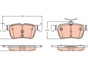 Set placute frana TRW GDB2313 – FORD | AutoRival