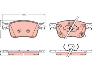 Set placute frana TRW GDB2342 – FORD | AutoRival