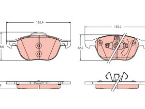 Set placute frana TRW GDB2348 – FORD | AutoRival