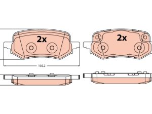 Set placute frana TRW GDB2367 – FORD | AutoRival