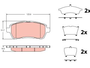 Set placute frana TRW GDB2404 – FORD | AutoRival