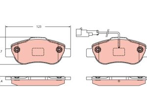 Set placute frana TRW GDB2415 – FORD | AutoRival