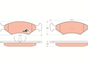 Set placute frana TRW GDB255 – FORD | AutoRival