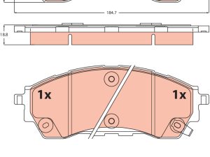 Set placute frana TRW GDB2550 – FORD | AutoRival