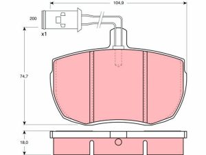 Set placute frana TRW GDB789 – FORD | AutoRival