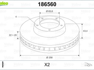 Disc frana VALEO 186560 – FORD | AutoRival