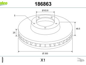 Disc frana VALEO 186863