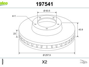 Disc frana VALEO 197541