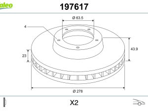 Disc frana VALEO 197617