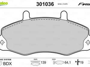 Set placute frana VALEO 301036