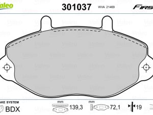 Set placute frana VALEO 301037