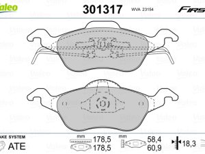 Set placute frana VALEO 301317