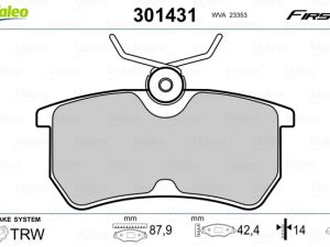 Set placute frana VALEO 301431