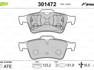 Set placute frana VALEO 301472