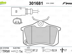 Set placute frana VALEO 301681