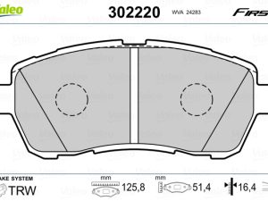 Set placute frana VALEO 302220