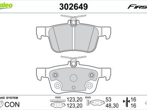 Set placute frana VALEO 302649