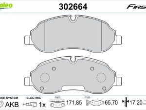Set placute frana VALEO 302664