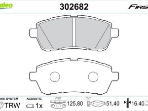 Set placute frana VALEO 302682