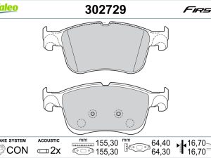 Set placute frana VALEO 302729