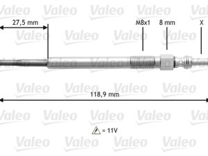 Bujie incandescenta VALEO 345118