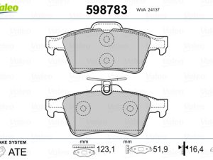 Set placute frana VALEO 598783