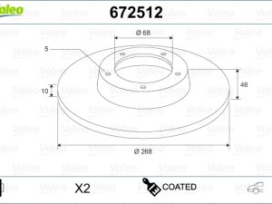 Disc frana VALEO 672512