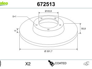 Disc frana VALEO 672513 – FORD | AutoRival