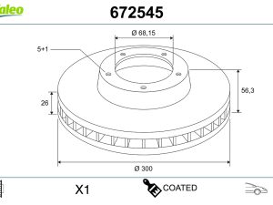 Disc frana VALEO 672545