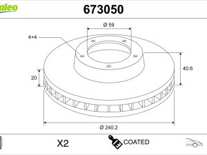 Disc frana VALEO 673050