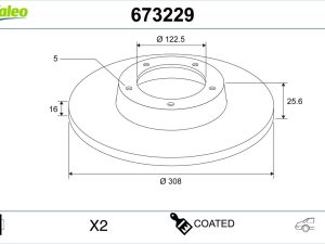 Disc frana VALEO 673229