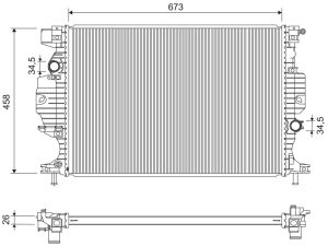 Radiator racire motor VALEO 701295